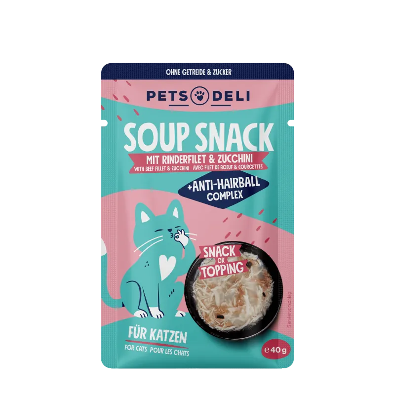 Pets Deli Functional Suppe Snack-Functional Suppe Anti-Hairball 40g